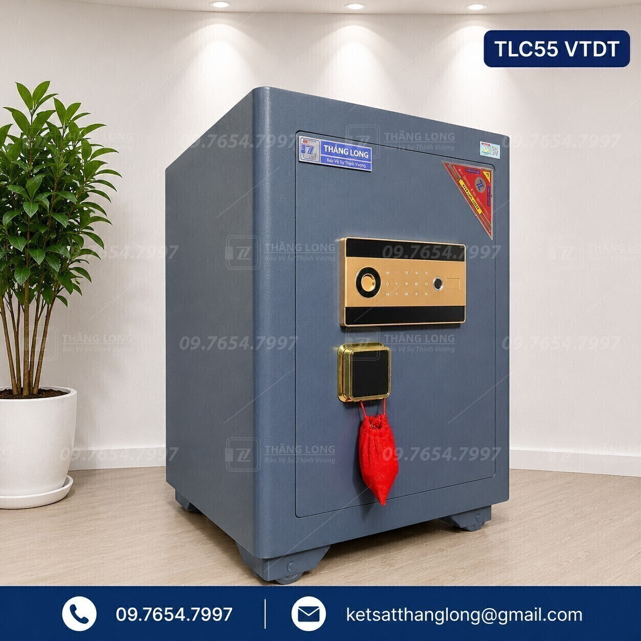 Két sắt vân tay điện tử TLC120VTDT chính hãng Thăng Long | Dung tích lớn, bảo mật toàn diện - Ảnh 3