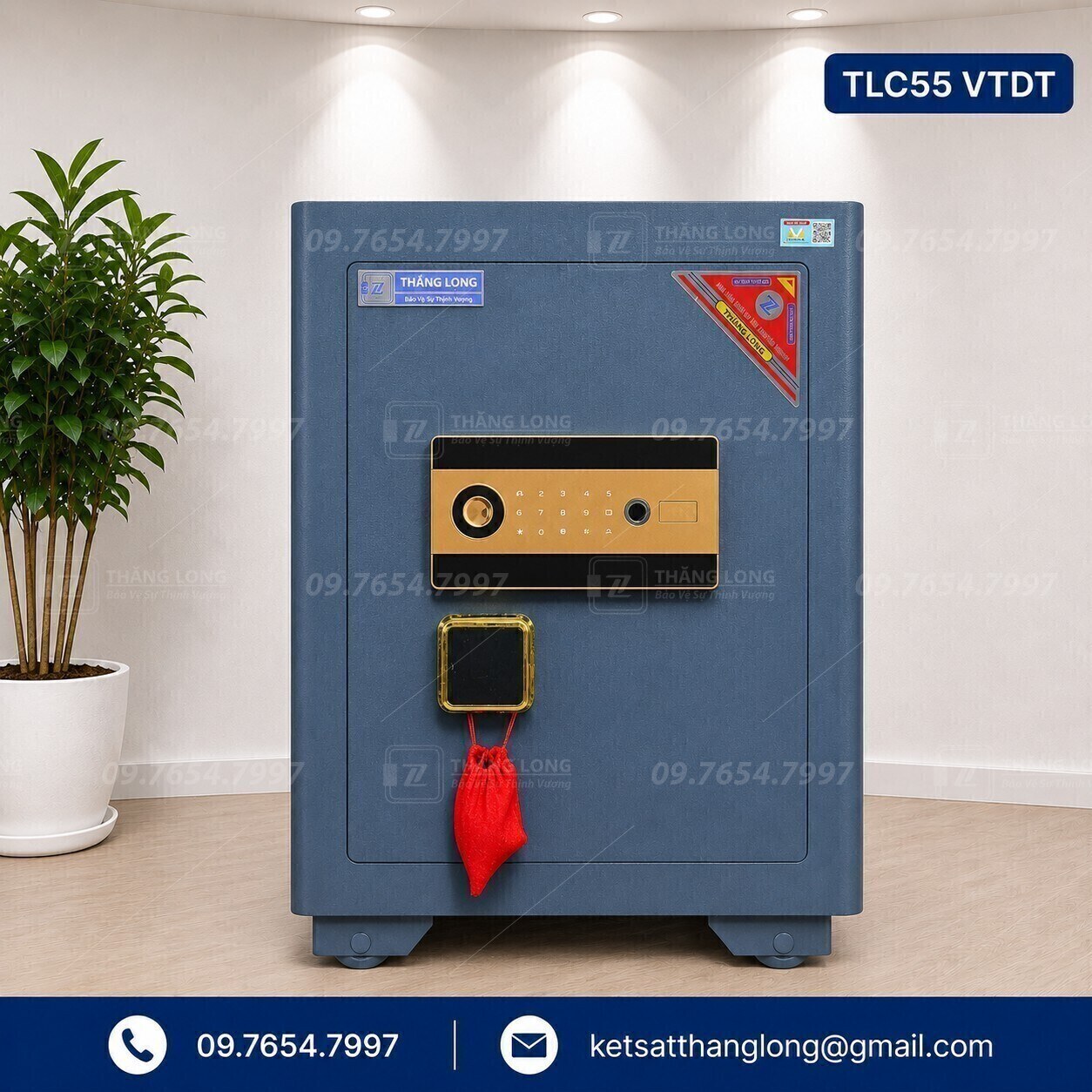 Két sắt vân tay điện tử TLC120VTDT chính hãng Thăng Long | Dung tích lớn, bảo mật toàn diện