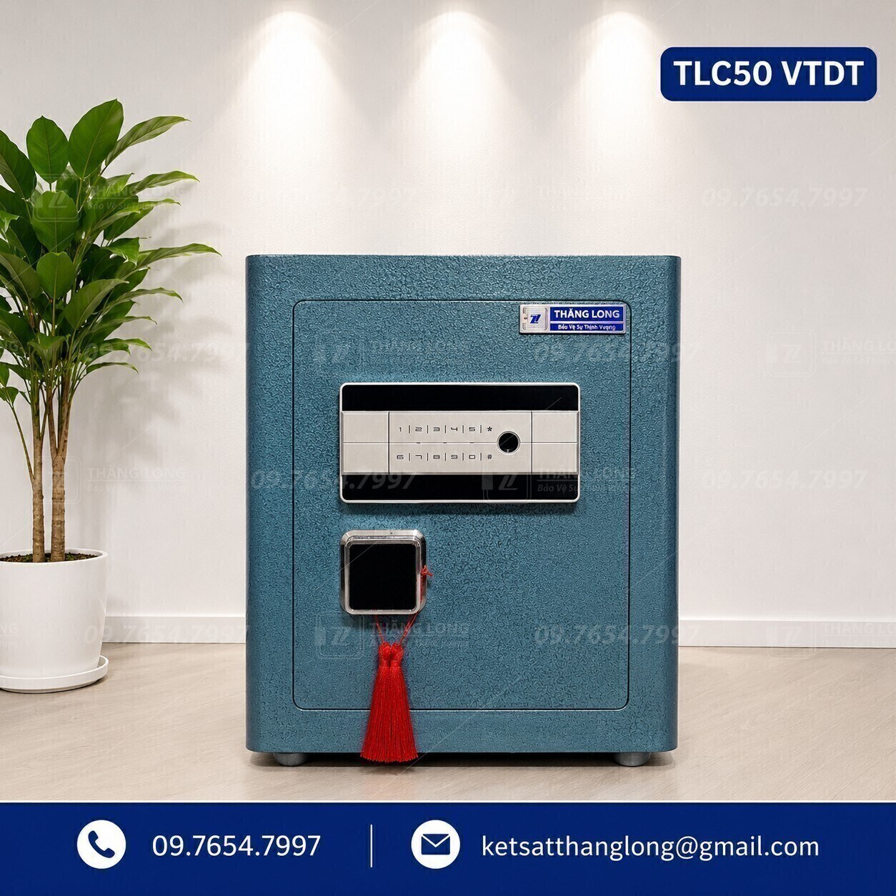 Két sắt vân tay điện tử TLC45VTDT chính hãng Thăng Long | Bảo mật kép, an toàn tối ưu