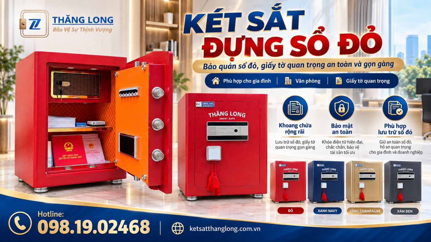 Mua két sắt đựng sổ đỏ tại Két Sắt Thăng Long