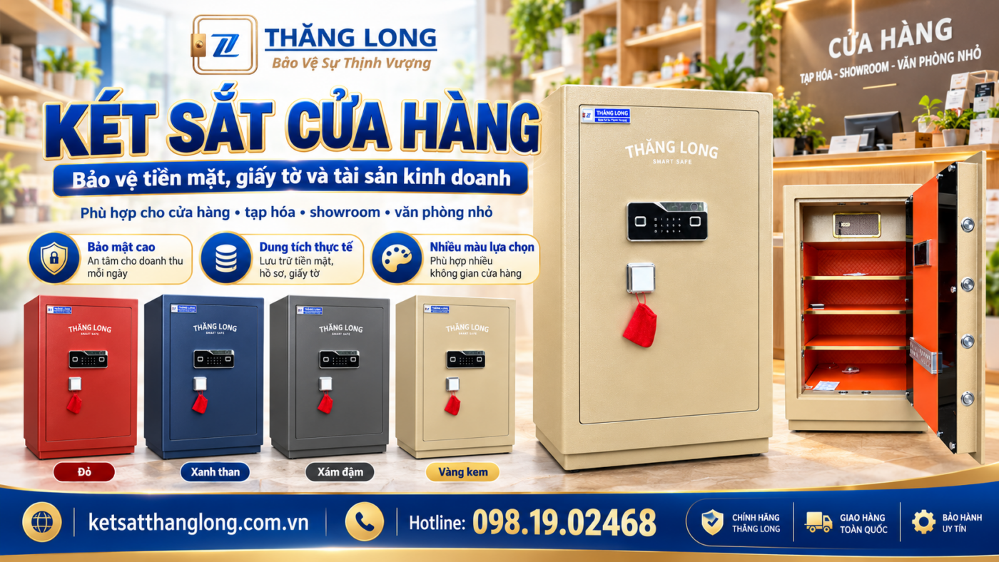 Két sắt nào phù hợp với cửa hàng thường xuyên thu tiền mặt?
